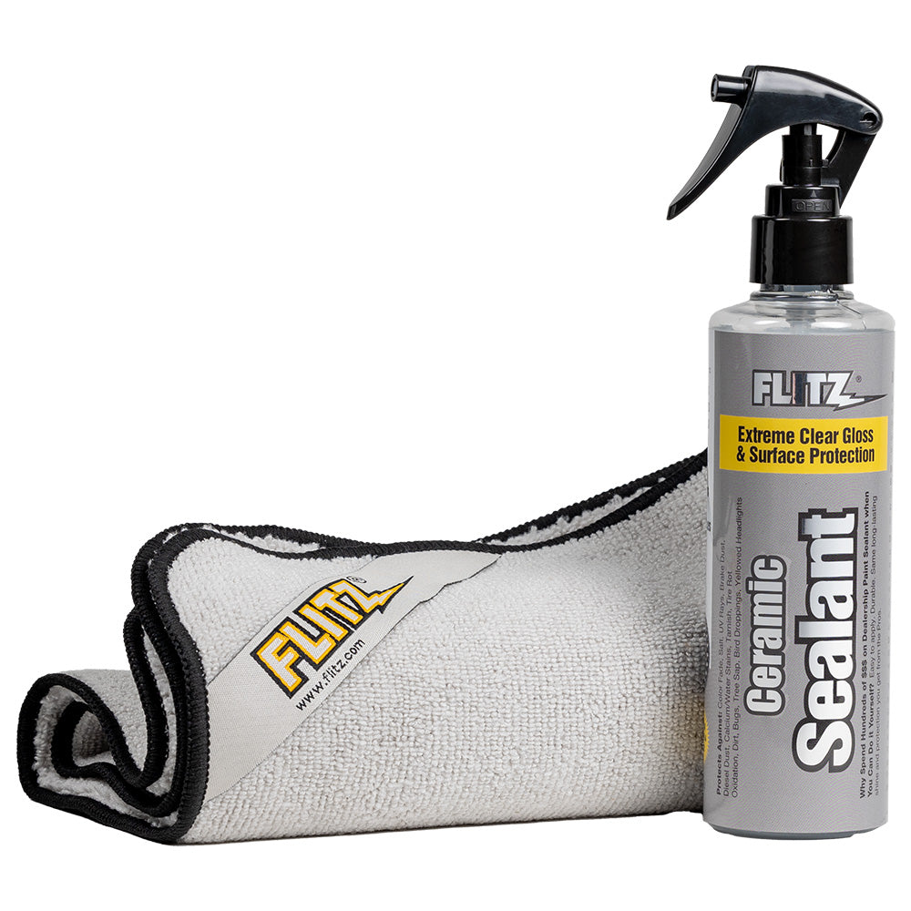 Flitz Ceramic Sealant Spray Bottle w/Microfiber Polishing Cloth - 236ml/8oz [CS 02908] - Twin Screws Marine Service