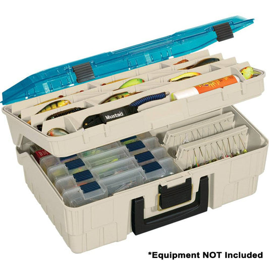 Plano Two-Tier Magnum Satchel XL - Beige/Blue [135010] - Twin Screws Marine Service