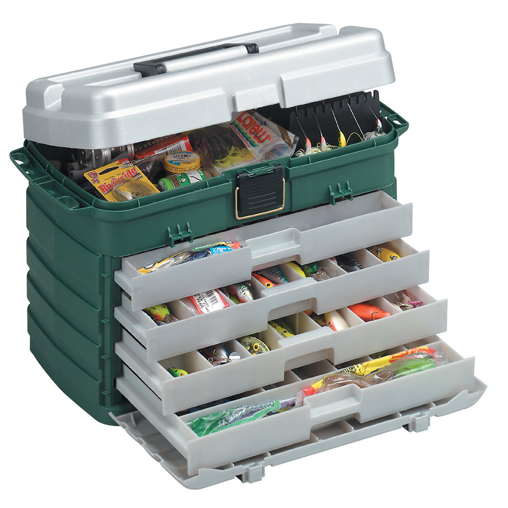 Plano 4-Drawer Tackle Box - Green Metallic/Silver [758005] - Twin Screws Marine Service