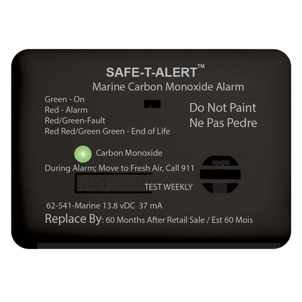 Safe-T-Alert 62 Series Carbon Monoxide Alarm w/Relay - 12V - 62-541-R-Marine - Surface Mount - Black [62-541-R-MARINE-BL] - Twin Screws Marine Service