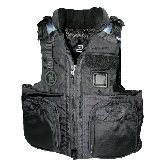 First Watch AV-800 Four Pocket Flotation Vest - Black - Small to Medium [AV-800-BK-S/M] - Twin Screws Marine Service