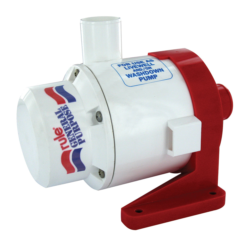 Rule 3700 GPH General Purpose End Suction Centrifugal Pump - 24V [18A] - Twin Screws Marine Service