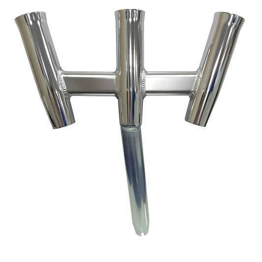 Tigress GS Trident Rod Holder - Bent Butt - Polished Aluminum [88160] - Twin Screws Marine Service