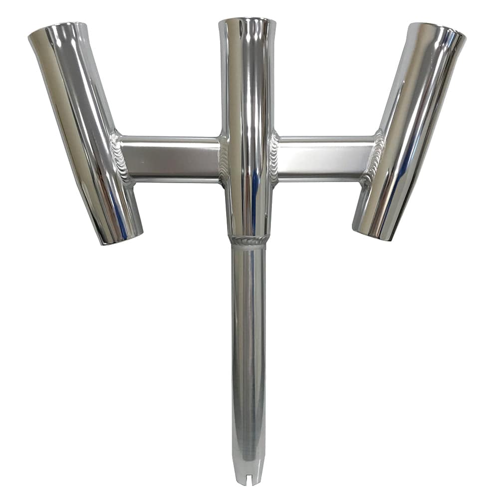 Tigress GS Trident Rod Holder - Straight Butt - Polished Alumunim [88160-1] - Twin Screws Marine Service