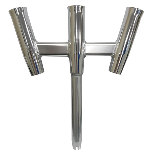 Tigress GS Trident Rod Holder - Straight Butt - Polished Alumunim [88160-1] - Twin Screws Marine Service