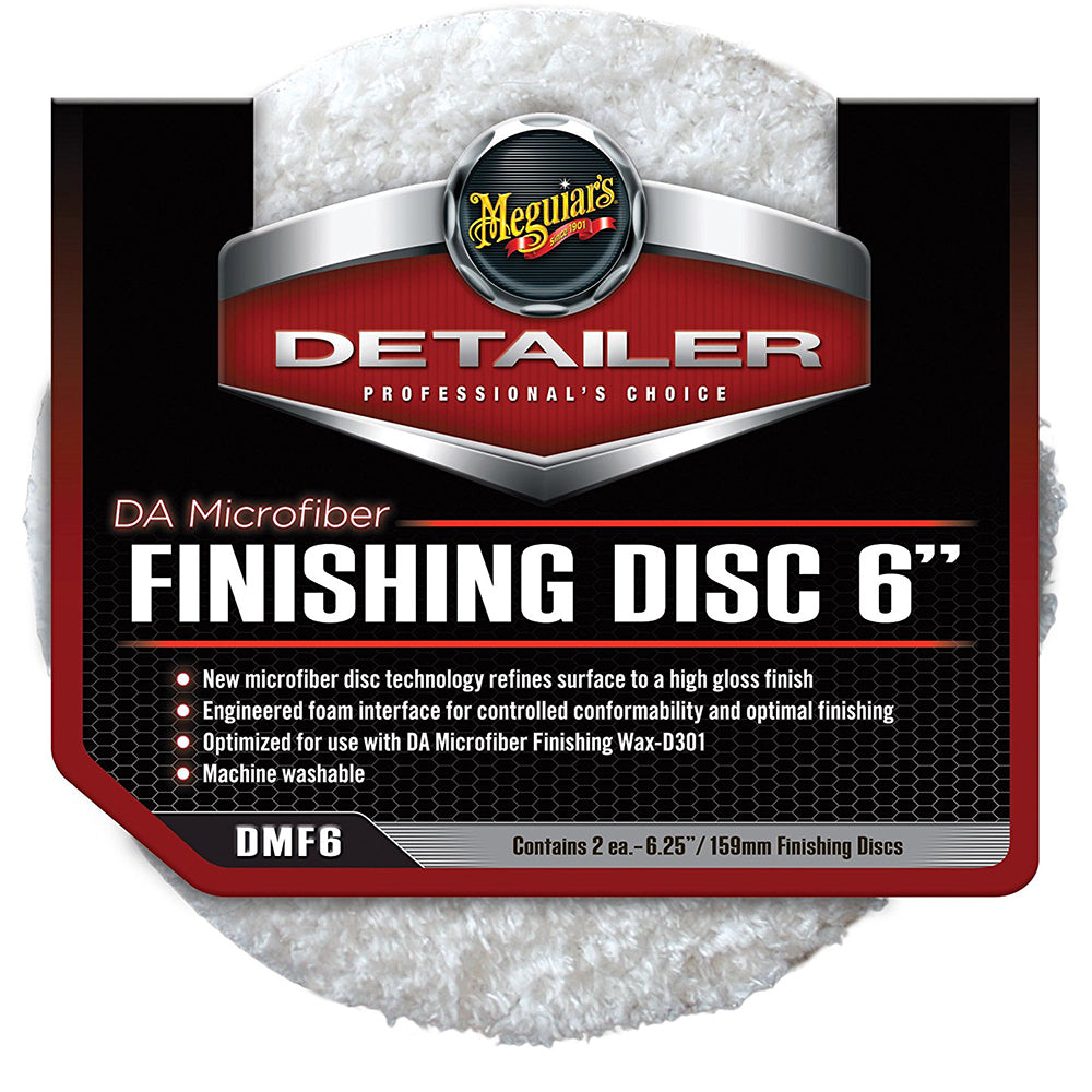 Meguiars DA Microfiber Finishing Disc - 6" - 2-Pack [DMF6] - Twin Screws Marine Service