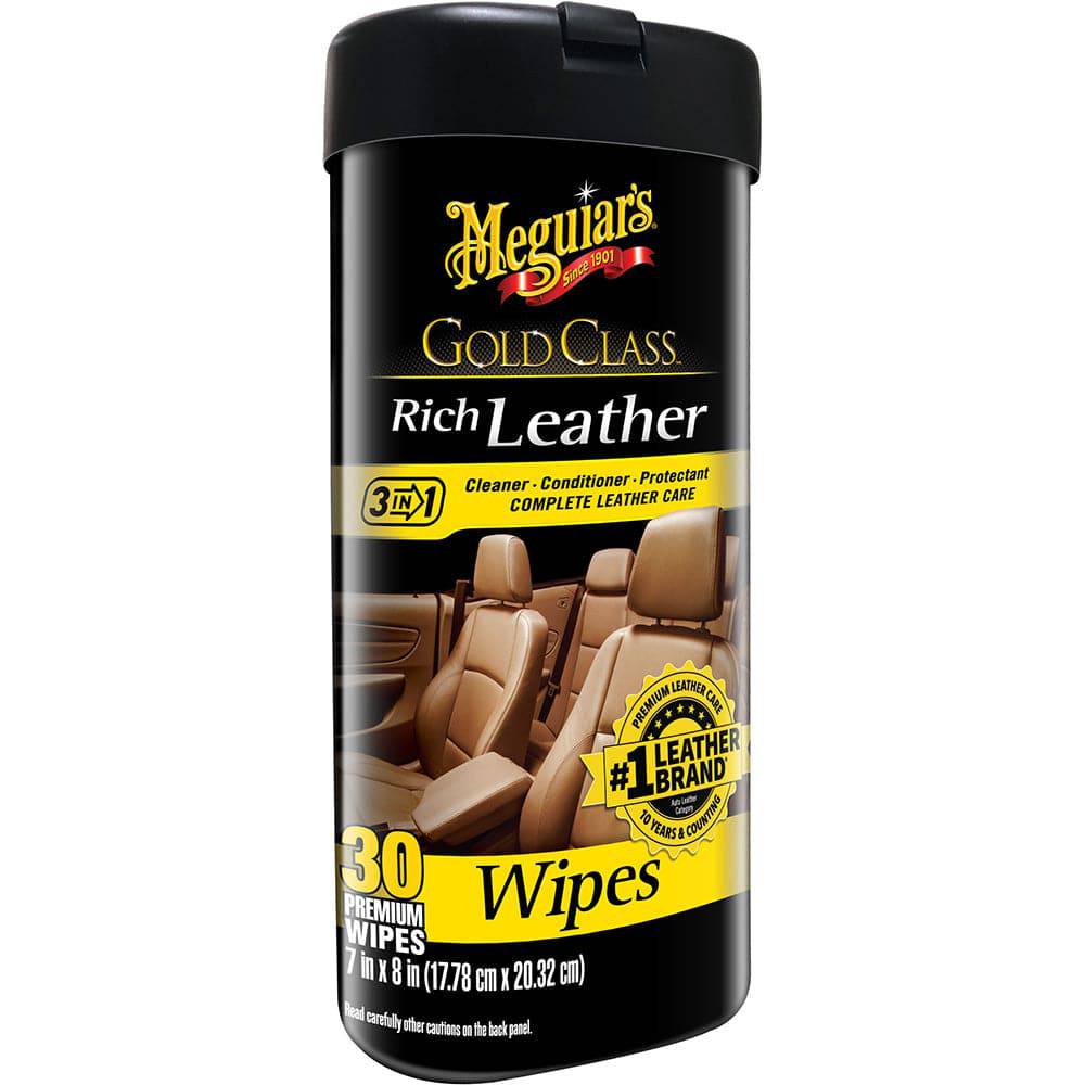 Meguiars Gold Class Rich Leather Cleaner  Conditioner Wipes [G10900] - Twin Screws Marine Service