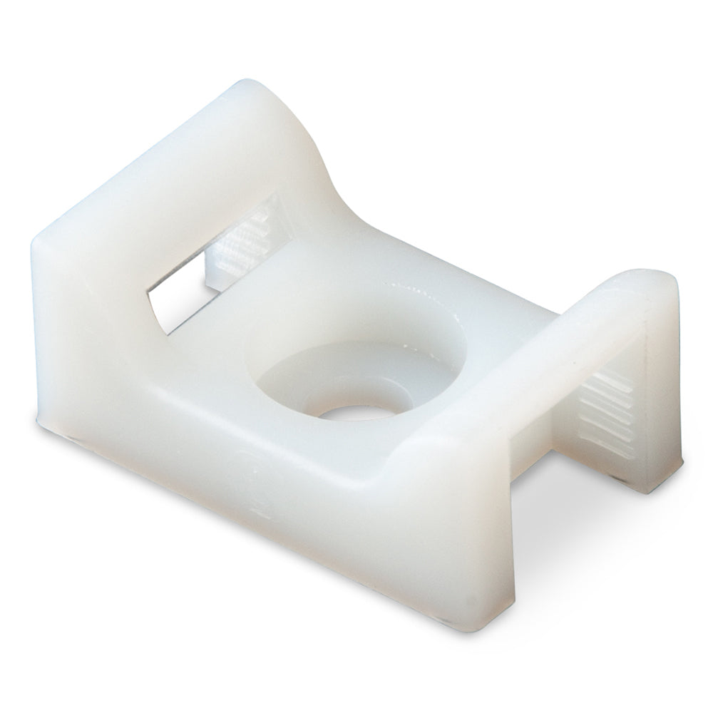 Ancor Cable Tie Mount - Natural - #8 Screw - 100 Pieces Per Bag [199232] - Twin Screws Marine Service