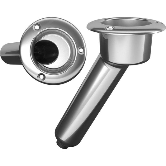 Mate Series Stainless Steel 30 Rod  Cup Holder - Drain - Round Top [C1030D] - Twin Screws Marine Service