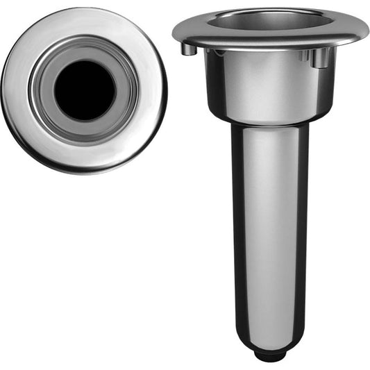 Mate Series Elite Screwless Stainless Steel 0 Rod  Cup Holder - Drain - Round Top [C1000DS] - Twin Screws Marine Service