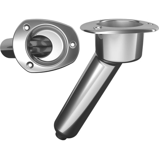 Mate Series Stainless Steel 30 Rod  Cup Holder - Drain - Oval Top [C2030D] - Twin Screws Marine Service