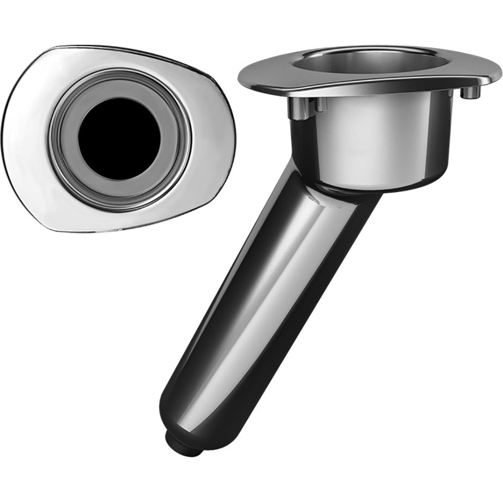 Mate Series Elite Screwless Stainless Steel 30 Rod  Cup Holder - Drain - Oval Top [C2030DS] - Twin Screws Marine Service