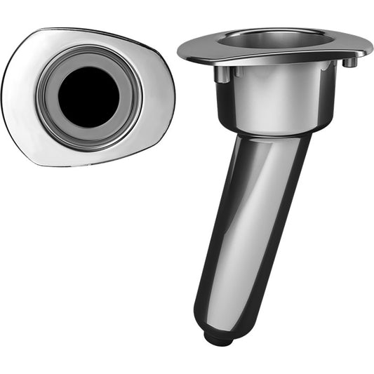 Mate Series Elite Screwless Stainless Steel 15 Rod  Cup Holder - Drain - Oval Top [C2015DS] - Twin Screws Marine Service
