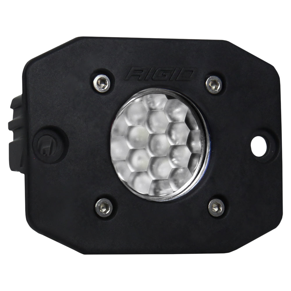 RIGID Industries Ignite Flush Mount Diffused - Single - Black [20631] - Twin Screws Marine Service