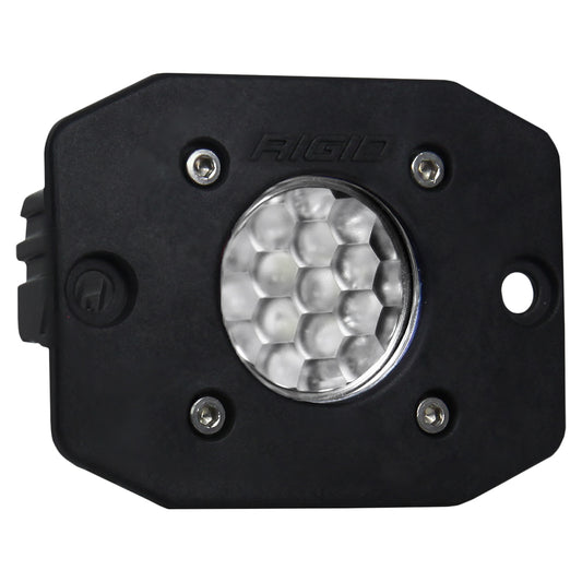 RIGID Industries Ignite Flush Mount Diffused - Single - Black [20631] - Twin Screws Marine Service