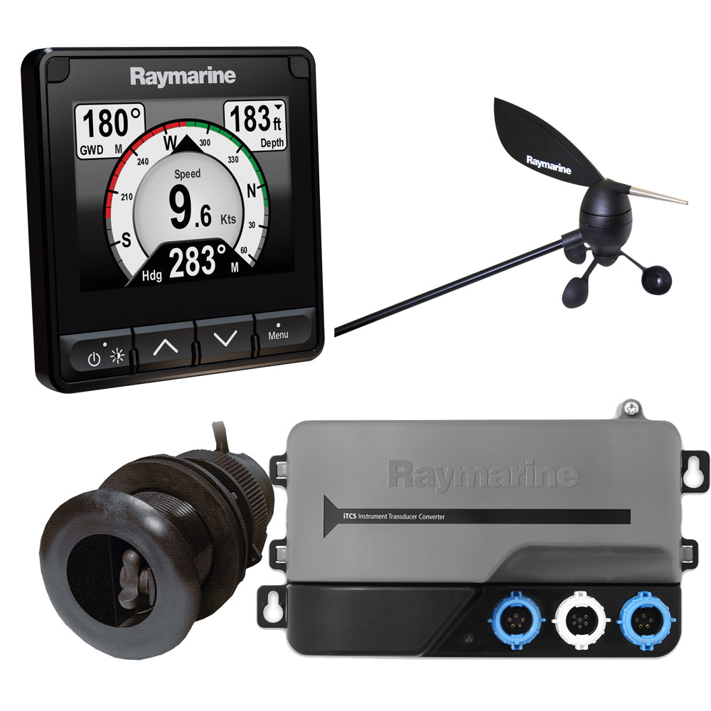 Raymarine i70s System Pack w/Color Instrument  Wind, DST Transducers, iTC-5, and STng Backbone [T70216] - Twin Screws Marine Service