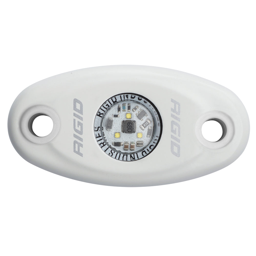 RIGID Industries A-Series White Low Power LED Light - Single - White [480153] - Twin Screws Marine Service