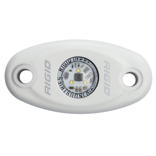 RIGID Industries A-Series White Low Power LED Light - Single - White [480153] - Twin Screws Marine Service