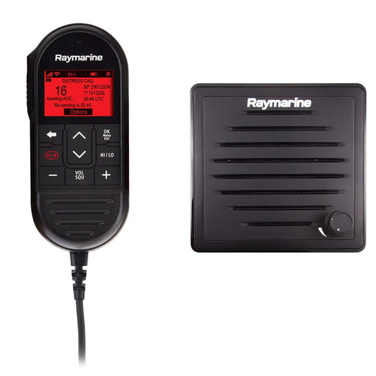 Raymarine Ray90 Wired Second Station Kit w/Passive Speaker, RayMic Wired Handset  RayMic Extension Cable - 10M [T70432] - Twin Screws Marine Service