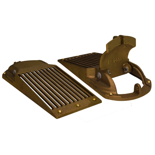 GROCO Bronze Slotted Hull Scoop Strainer w/Access Door f/Up to 3" Thru Hull [ASC-3000] - Twin Screws Marine Service
