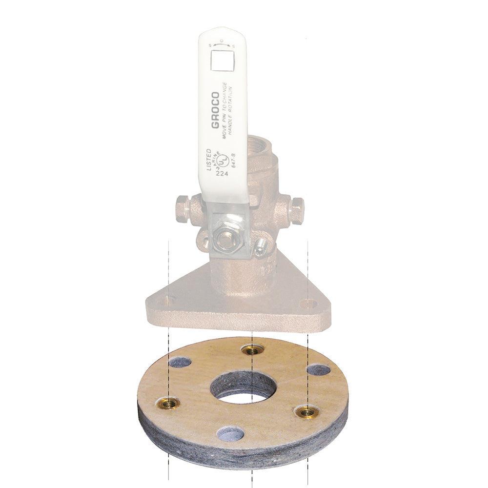 GROCO Backing Block f/3/4"  1" Seacocks [BB-1] - Twin Screws Marine Service