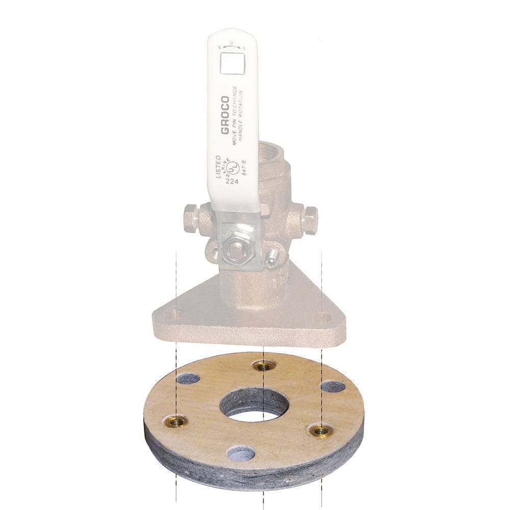 GROCO Backing Block f/1-1/4"  1-1/2" Seacocks [BB-2] - Twin Screws Marine Service