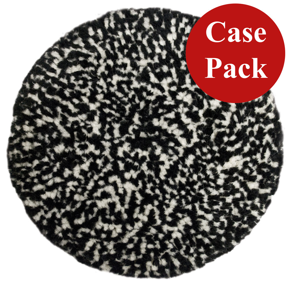 Presta Wool Compounding Pad - Black  White Heavy Cut - *Case of 12* [890146CASE] - Twin Screws Marine Service