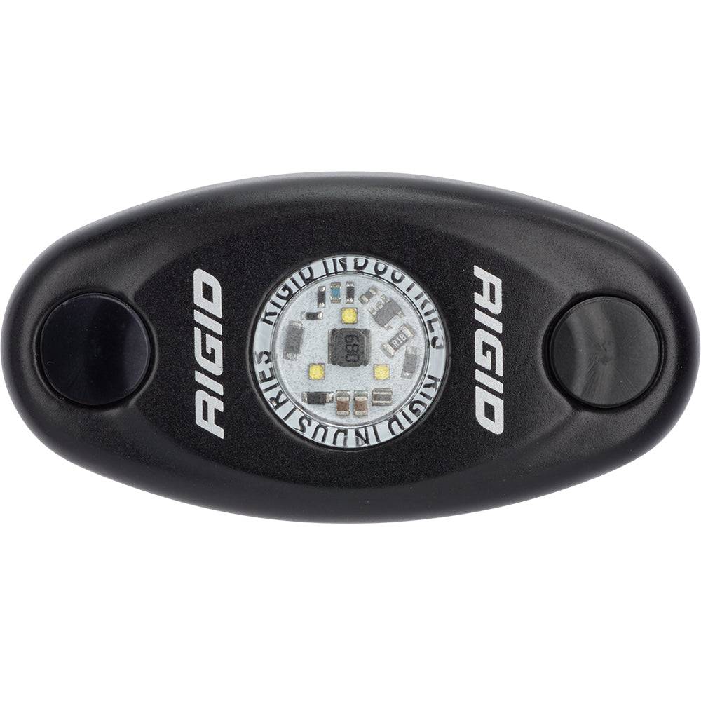 RIGID Industries A-Series Black Low Power LED Light - Single - Amber [480343] - Twin Screws Marine Service