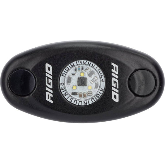 RIGID Industries A-Series Black Low Power LED Light - Single - Amber [480343] - Twin Screws Marine Service