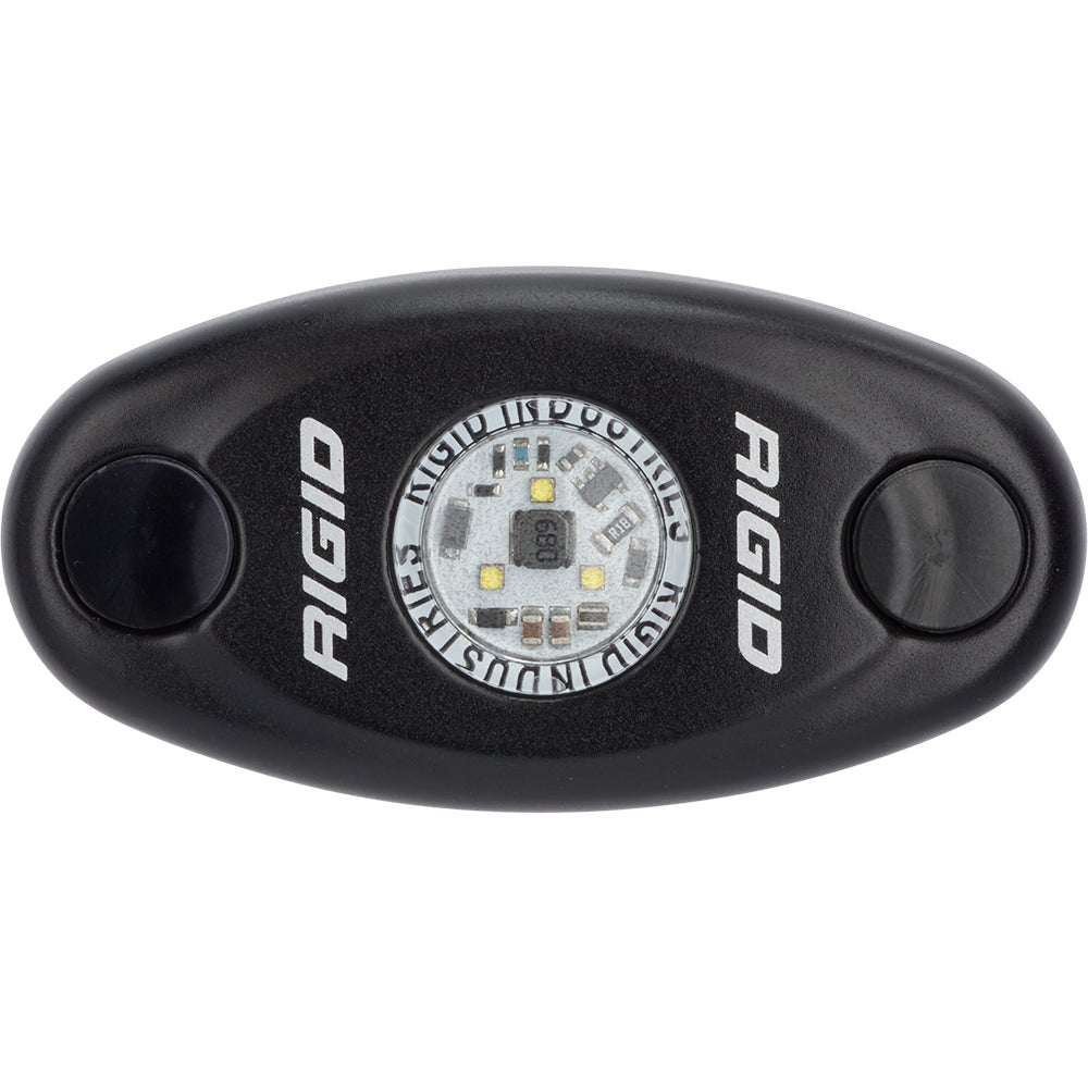 RIGID Industries A-Series Black Low Power LED Light - Single - Red [480043] - Twin Screws Marine Service