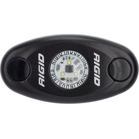 RIGID Industries A-Series Black Low Power LED Light - Single - Red [480043] - Twin Screws Marine Service