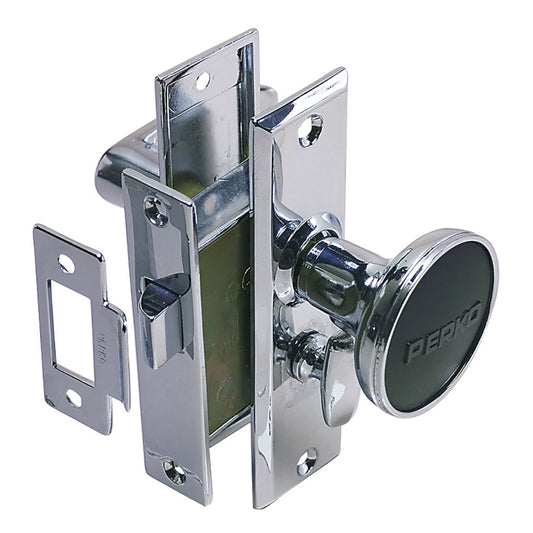 Perko Mortise Latch Set w/Turn Button [0960DP0CHR] - Twin Screws Marine Service