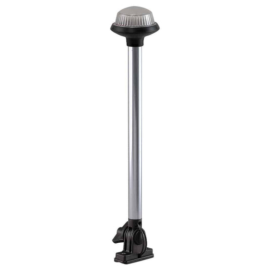 Perko Fold Down All-Round Frosted Globe Pole Light - Vertical Mount - White [1637DP0CHR] - Twin Screws Marine Service