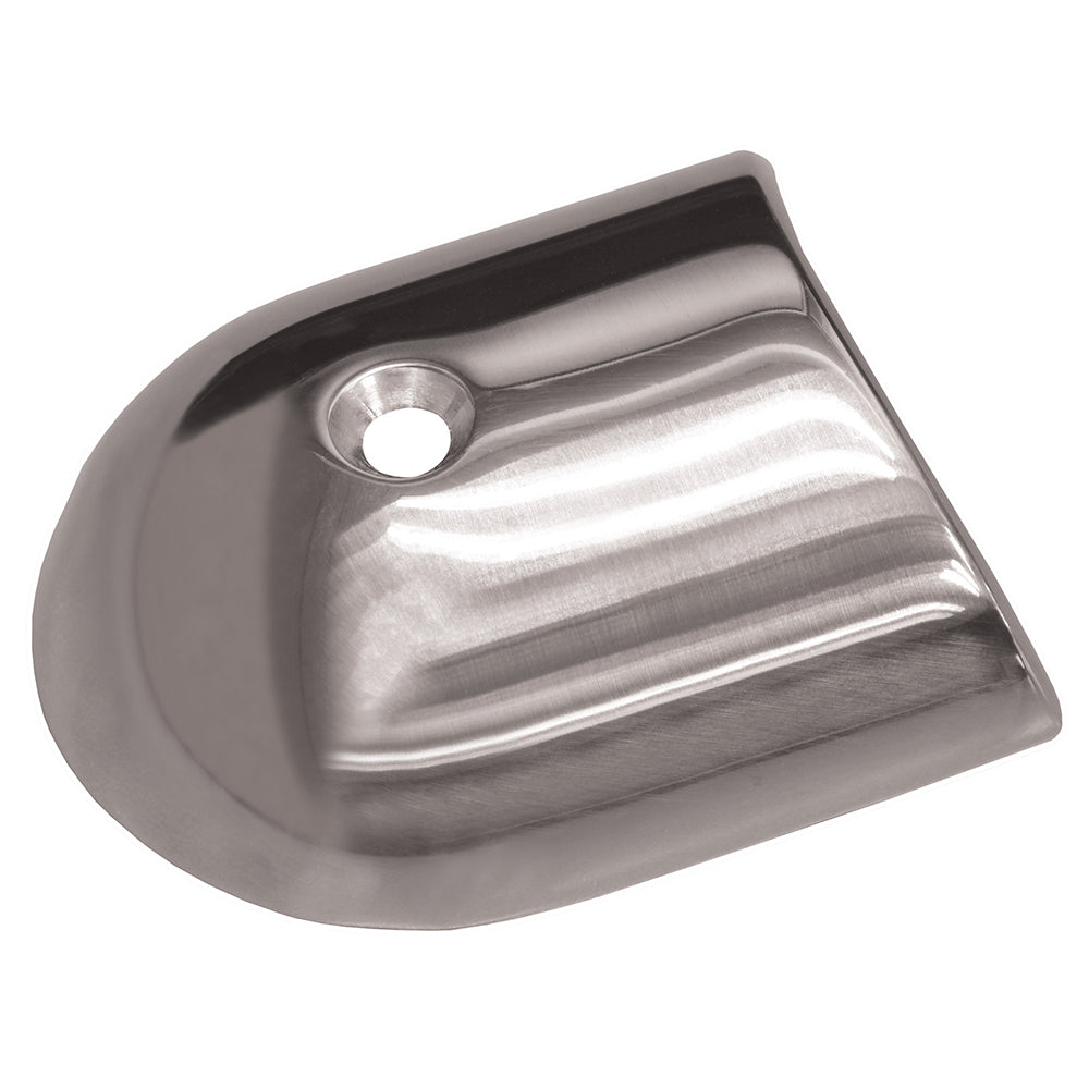 TACO Polished Stainless Steel 2-19/64 Rub Rail End Cap [F16-0091] - Twin Screws Marine Service