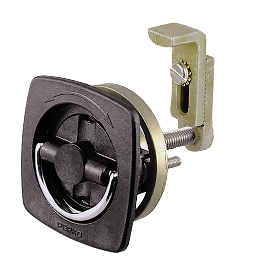 Perko Flush Latch - Non-Locking - 2.5" x 2.5" w/Offset Adjustable Cam Bar [0932DP2BLK] - Twin Screws Marine Service