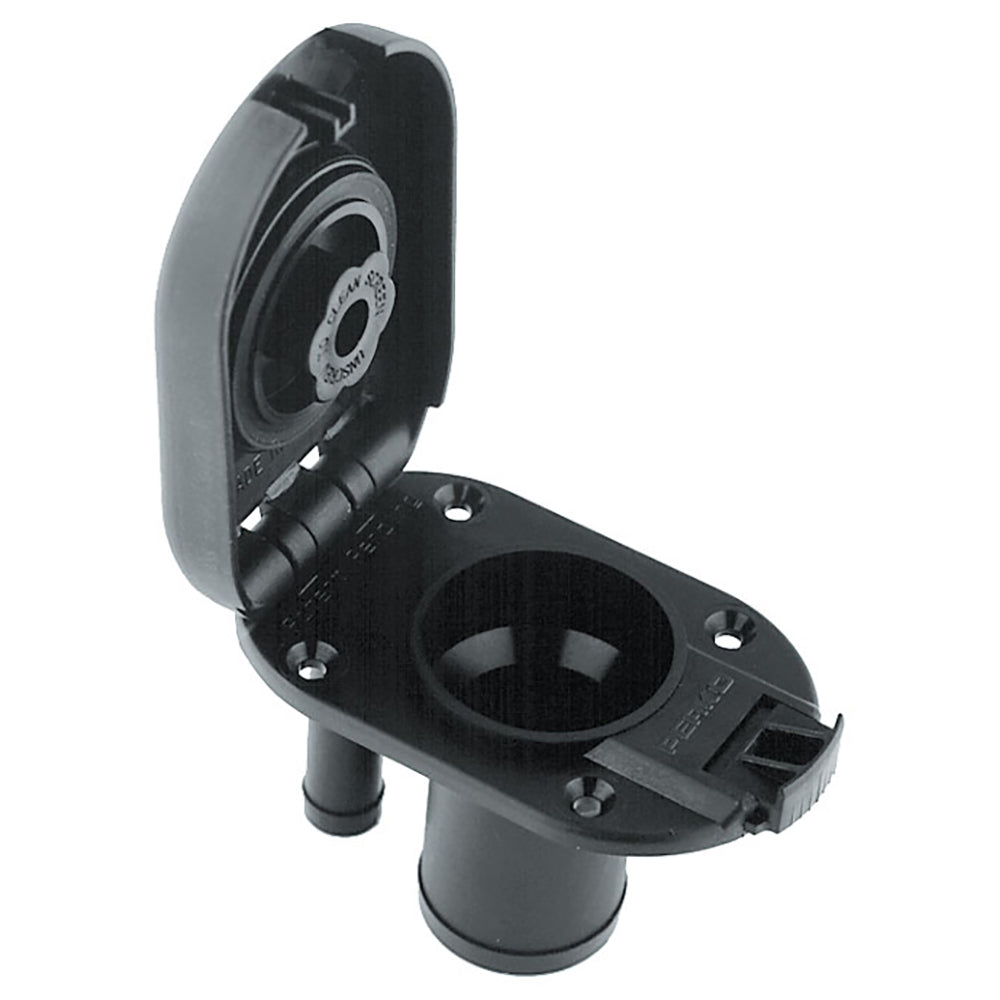 Perko Combination Vented Gas Fill/Tank f/1-1/2" Hose - Straight Neck [1319DPGBLK] - Twin Screws Marine Service