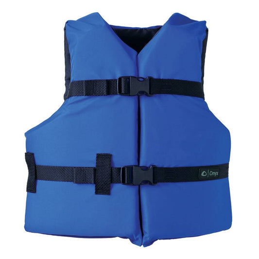 Onyx Nylon General Purpose Life Jacket - Youth 50-90lbs - Blue [103000-500-002-12] - Twin Screws Marine Service