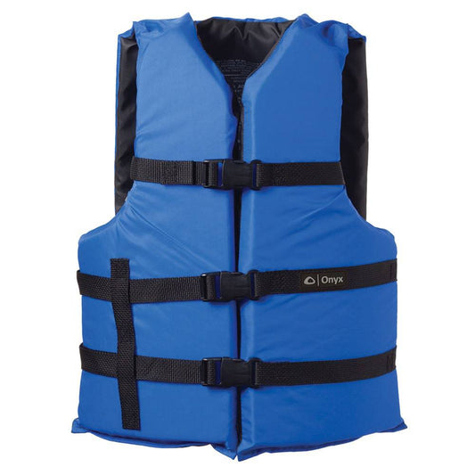 Onyx Nylon General Purpose Life Jacket - Adult Oversize - Blue [103000-500-005-12] - Twin Screws Marine Service