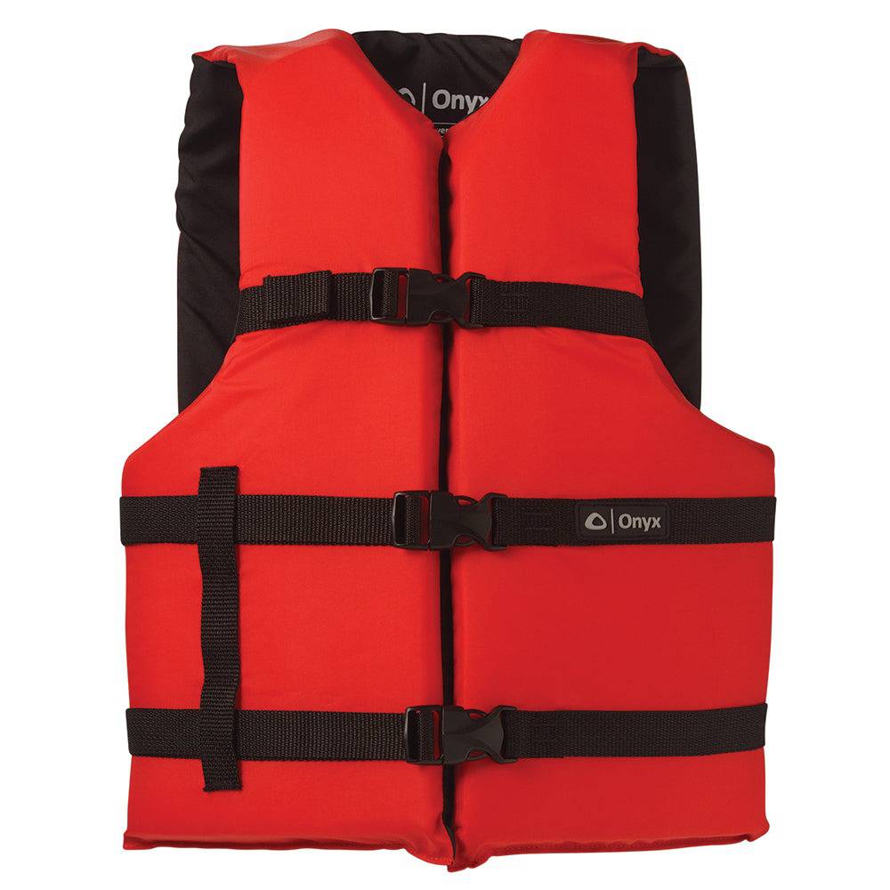 Onyx Nylon General Purpose Life Jacket - Adult Oversize - Red [103000-100-005-12] - Twin Screws Marine Service
