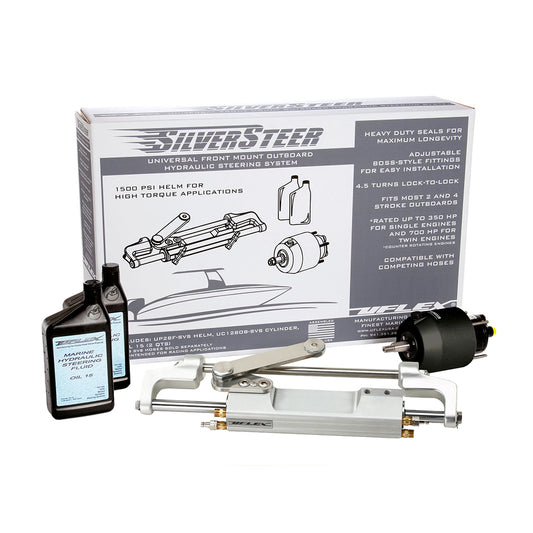 Uflex SilverSteer Universal Front Mount Outboard Hydraulic Tilt Steering System - 1500PSI V2 [SILVERSTEER 2TB] - Twin Screws Marine Service