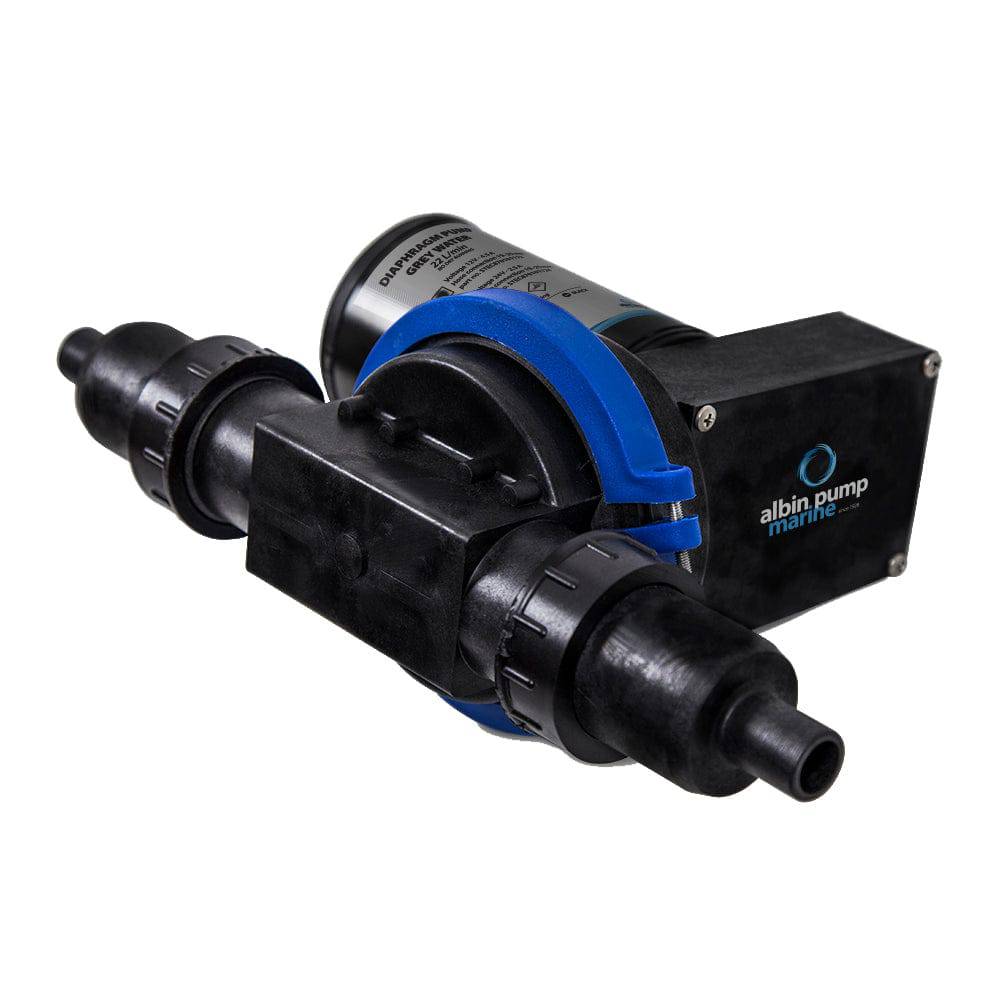 Albin Group Waste Water Diaphragm Pump 22L (5.8 GPM) - 12V [03-01-001] - Twin Screws Marine Service