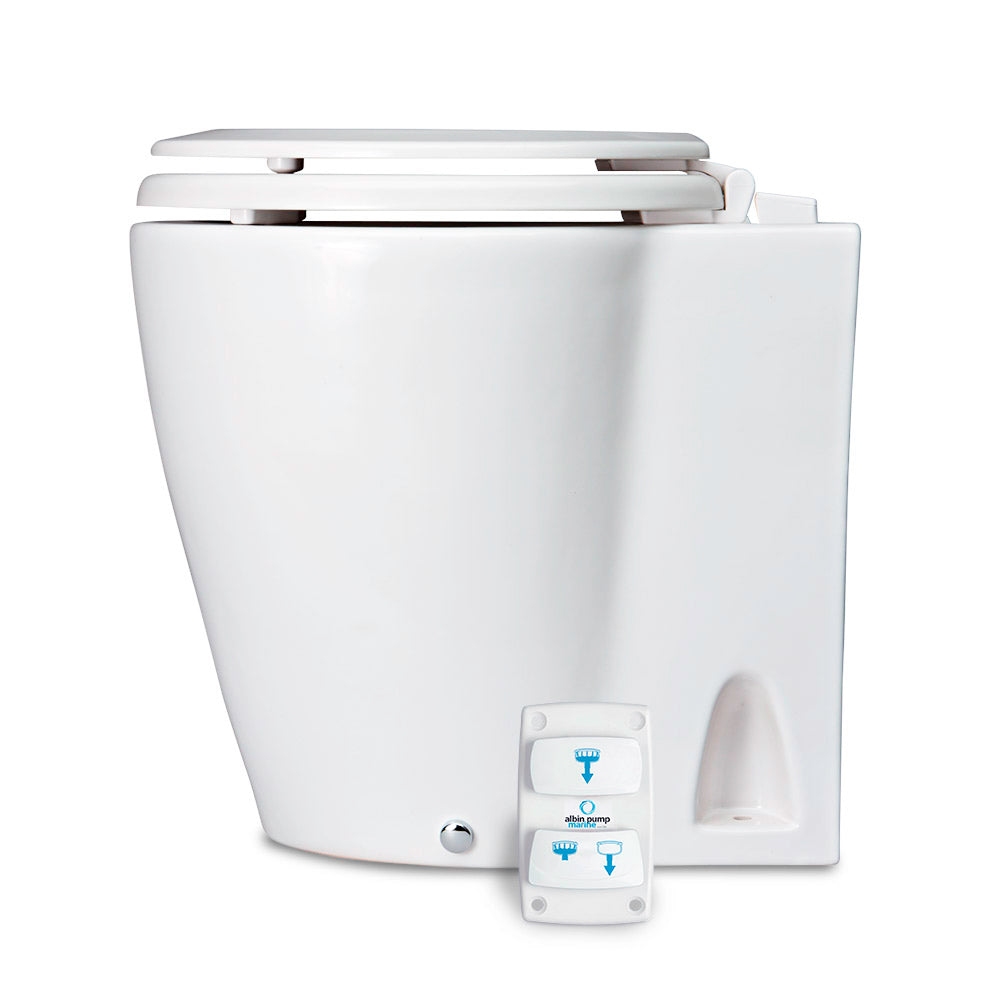 Albin Group Marine Design Marine Toilet Silent Electric - 12V [07-03-045] - Twin Screws Marine Service