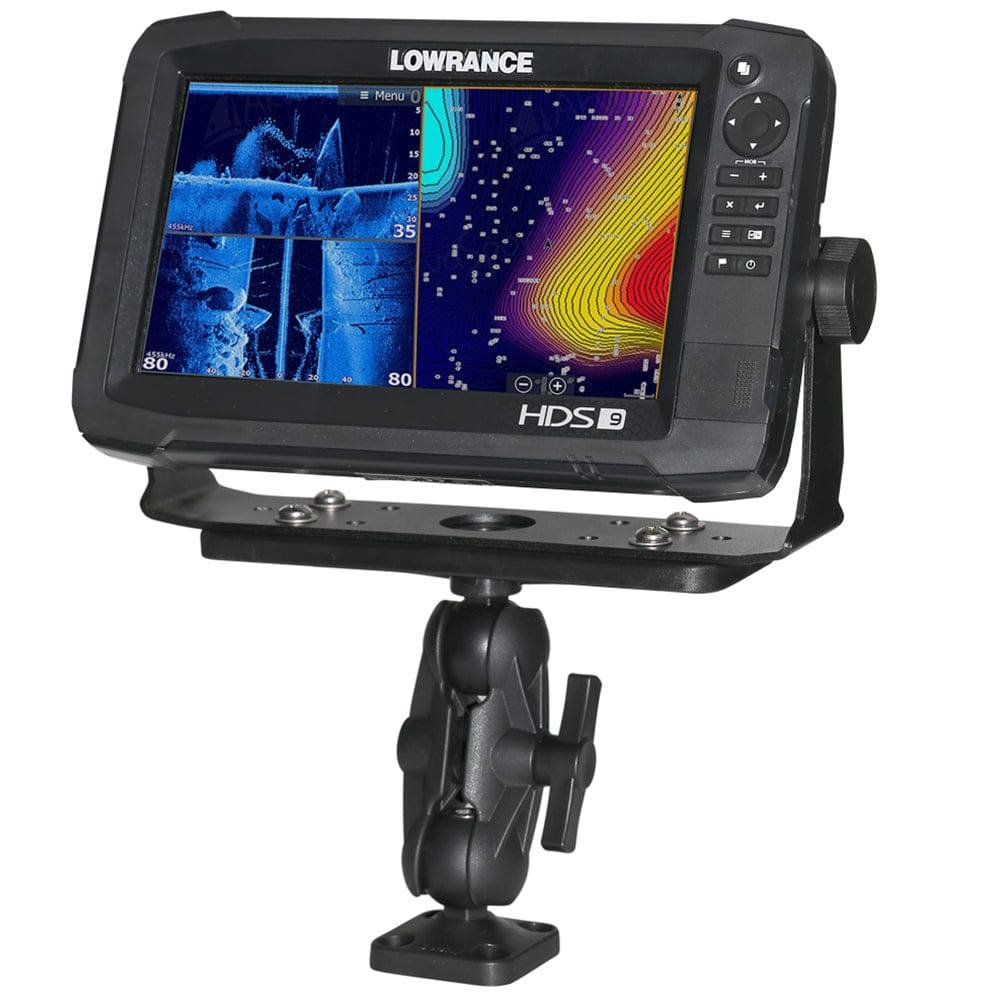 Scotty 163 1.5" Ball Mount w/Fishfinder  Universal Mounting Plate [0163] - Twin Screws Marine Service