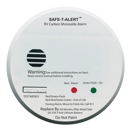 Safe-T-Alert SA-339 White RV Battery Powered CO Detector [SA-339-WHT] - Twin Screws Marine Service