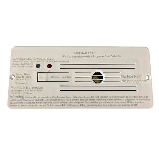 Safe-T-Alert Combo Carbon Monoxide Propane Alarms Flush Mount - White [35-742-WHT] - Twin Screws Marine Service