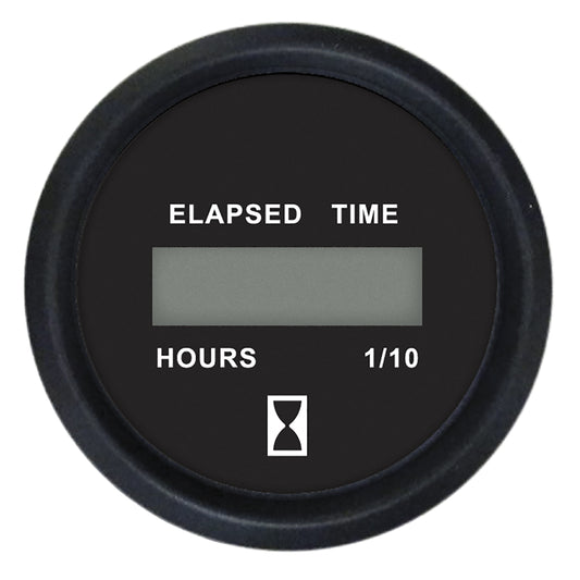 Faria Euro Black 2" Digital Hourmeter Gauge [12835] - Twin Screws Marine Service