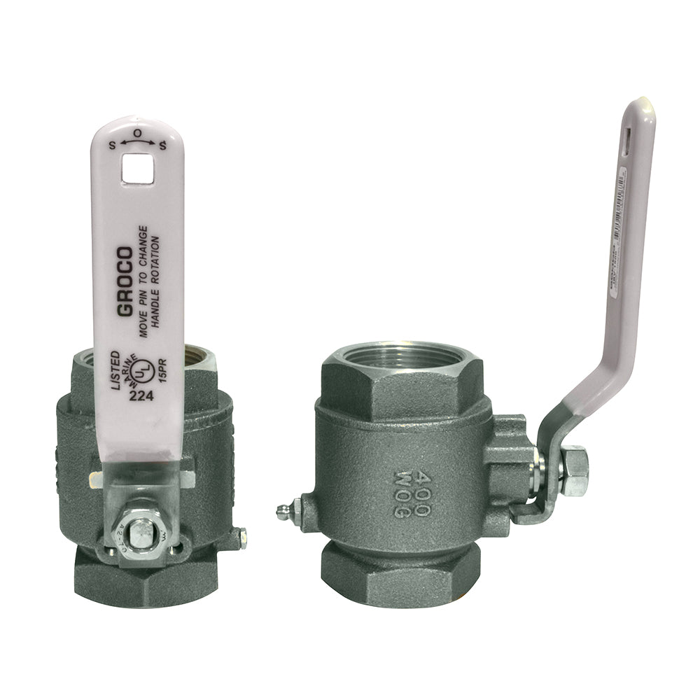GROCO 1" NPT Stainless Steel In-Line Ball Valve [IBV-1000-S] - Twin Screws Marine Service