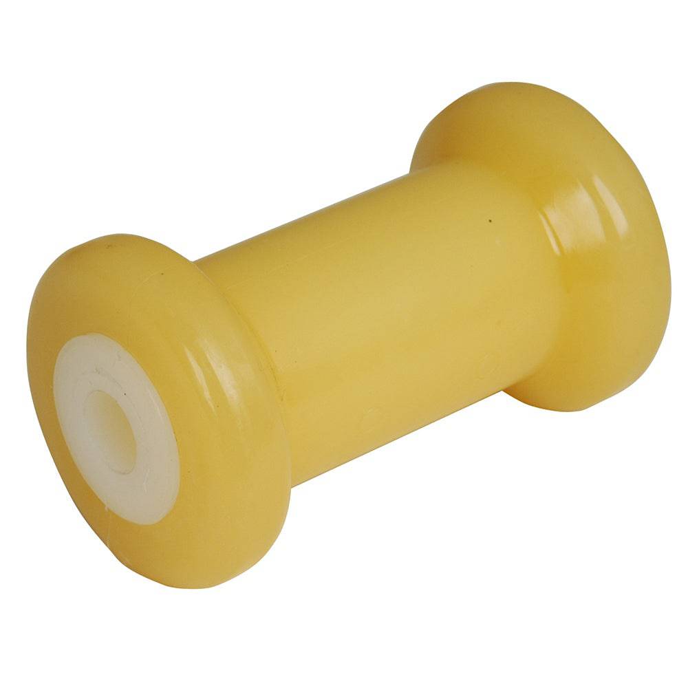 C.E. Smith Spool Roller 5" - 5/8" ID - Gold TPR w/Bushing White Solid [29712] - Twin Screws Marine Service