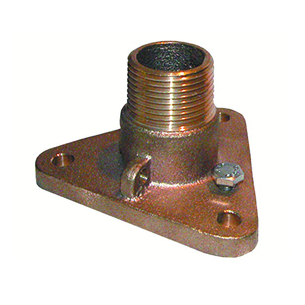 GROCO 1-1/2" Bronze NPS to NPT Flange Adapter [IBVF-1500] - Twin Screws Marine Service