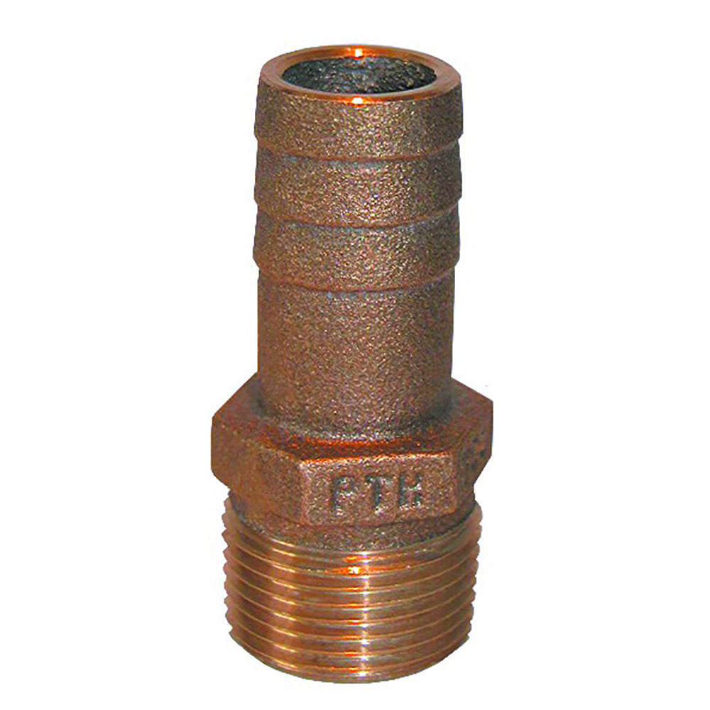 GROCO 1" NPT x 1" ID Bronze Pipe to Hose Straight Fitting [PTH-1000] - Twin Screws Marine Service